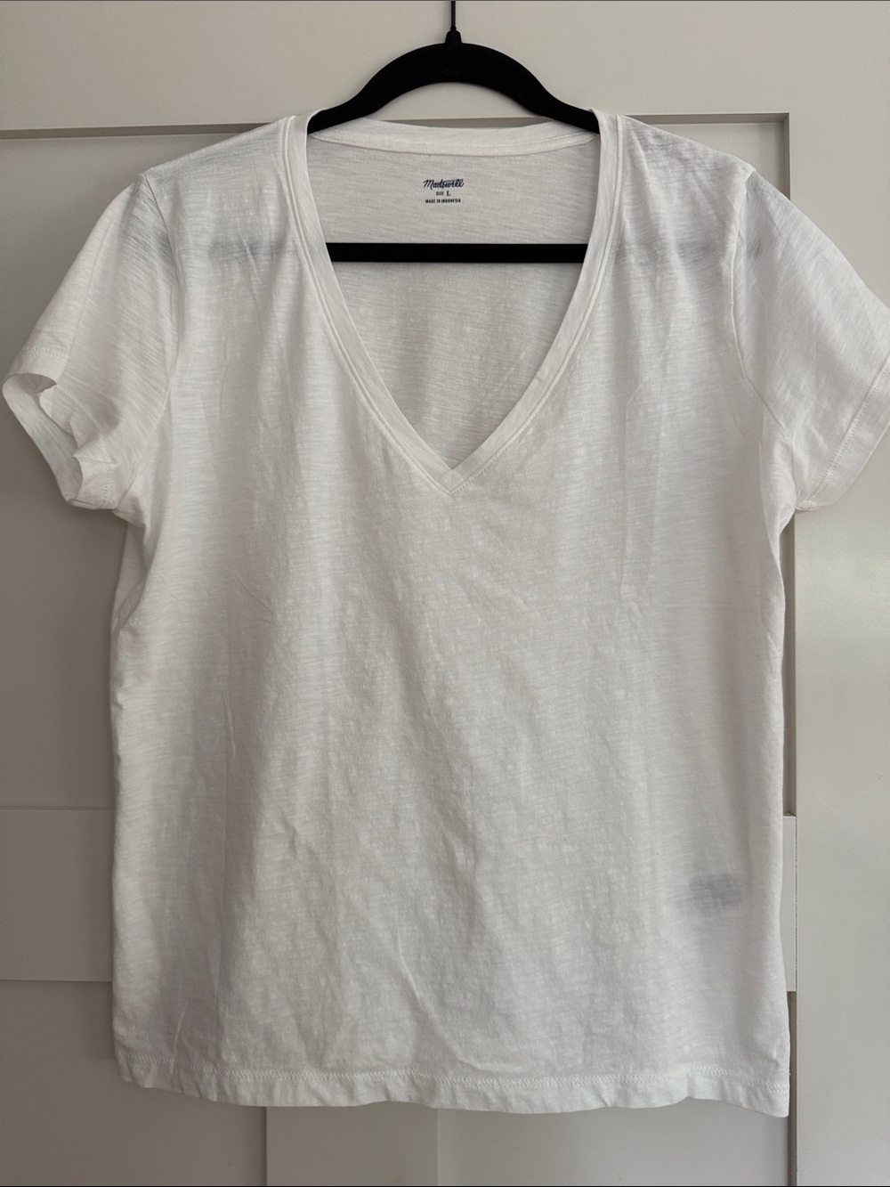 Madewell NWOT Women's Short-Sleeve V-Neck Tee in White